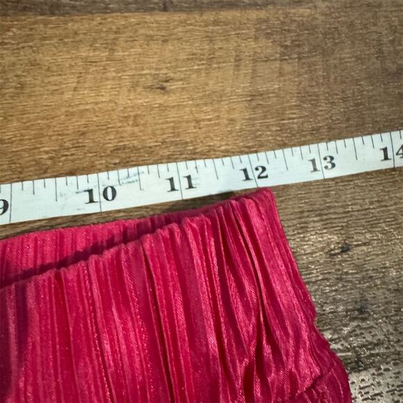 Women's Pink Wide-Leg Disco Pants S 70s Retro Party Plisse Costume Cosplay READ - Picture 5 of 7